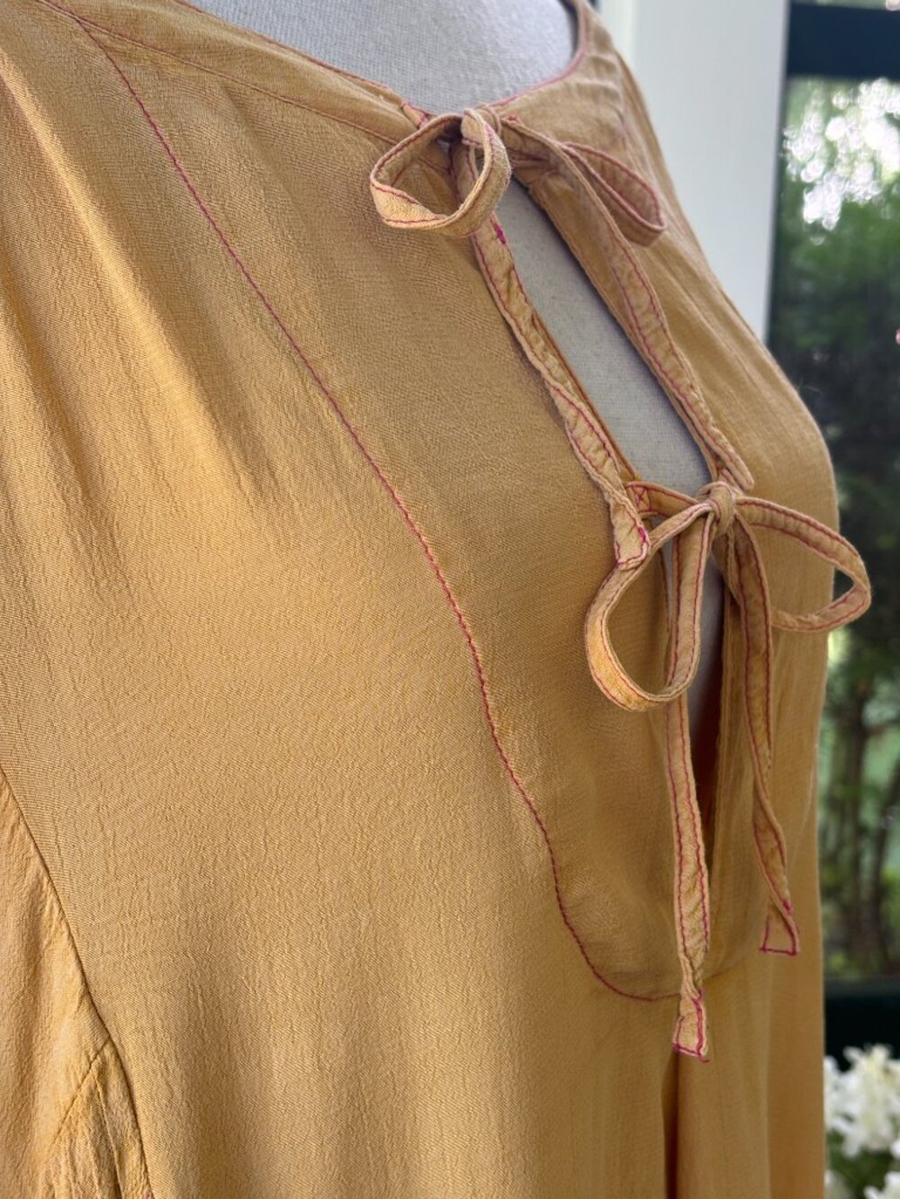 Free People Honey Honey Long-Sleeve Mini Dress | Marigold | Size S | Like New - Picture 2 of 6